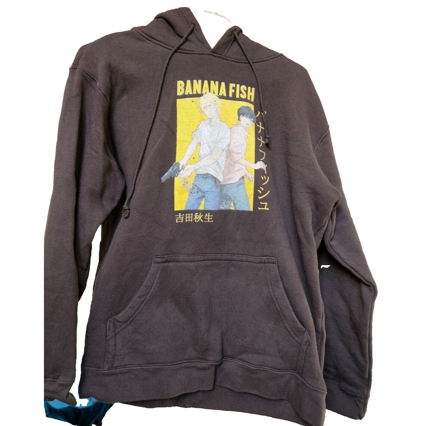 Banana Fish Black Hoodie Size Large Anime Ash Lynx